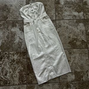 White denim dress bridal
